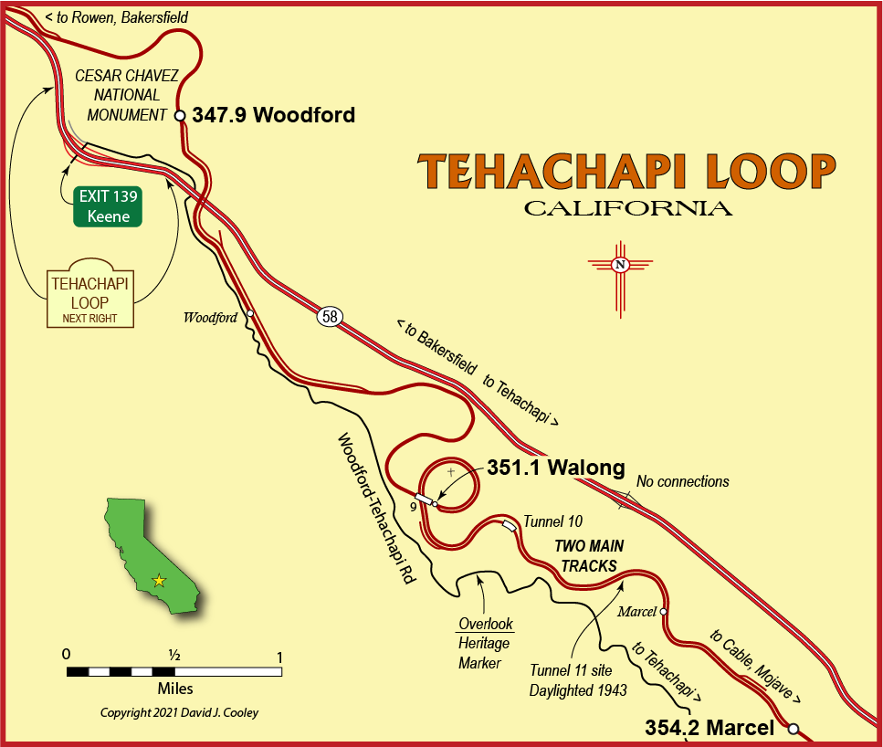 Map of walong (Tehachapi Loop)