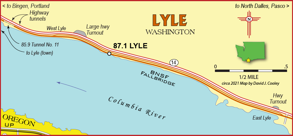 Map of Lyle WA