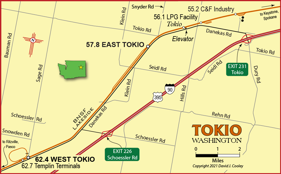 Map of Tokio, WA