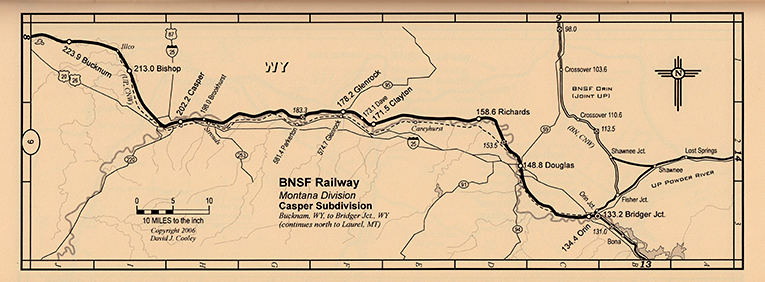 Sample of Colorado-Wyoming Railroad Map