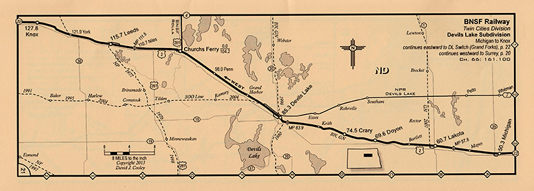 Sample of Dakotas Railroad Map