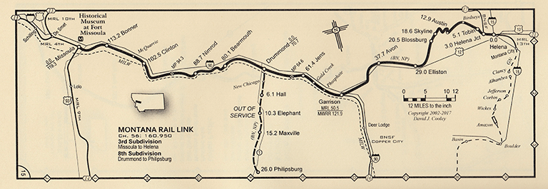 Sample of Montana Railroad Map